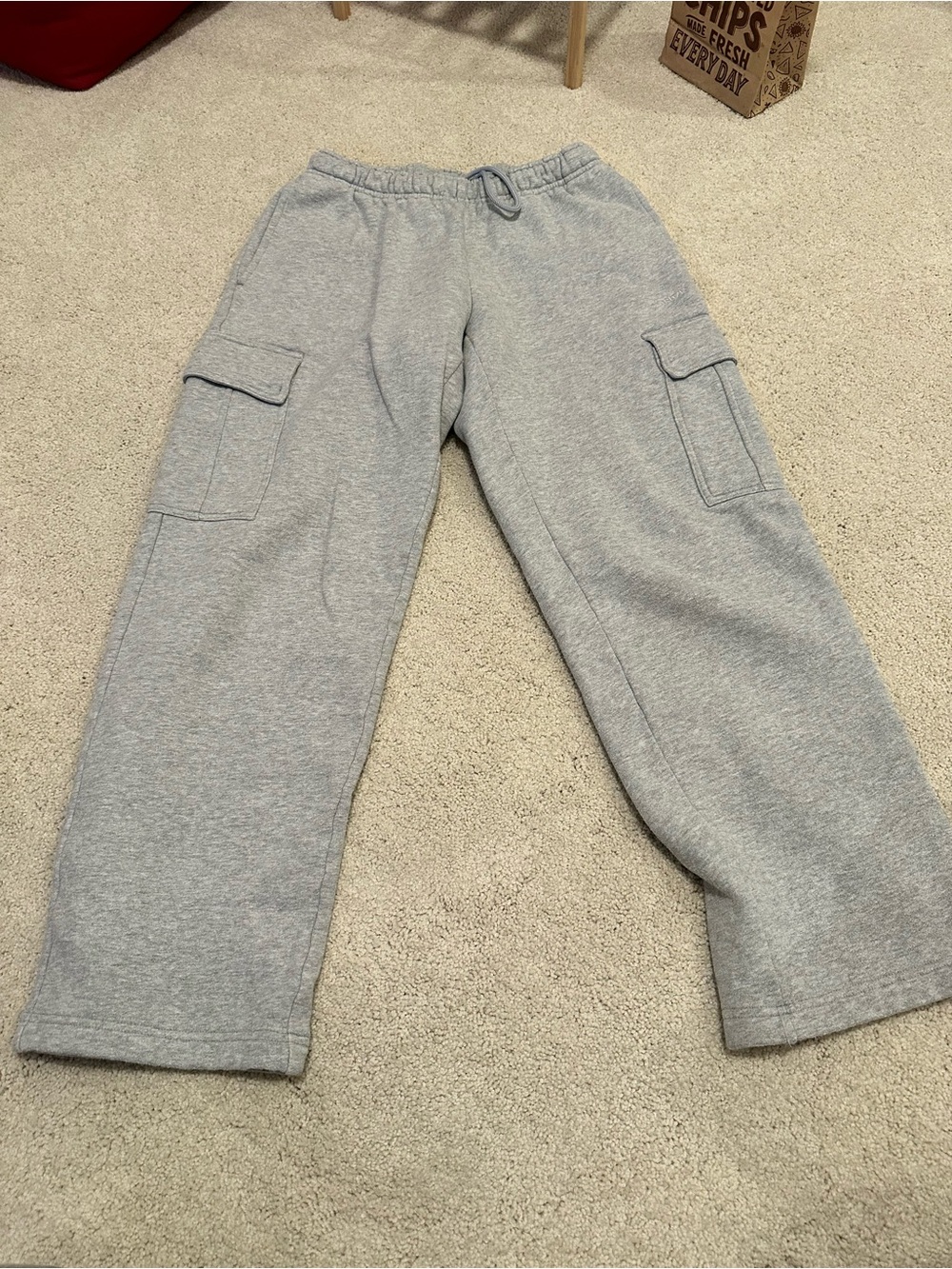 Grey aritzia cargo sweatpants